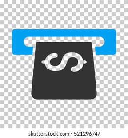 ATM icon. Vector pictograph style is a flat symbol, color, chess transparent background. Designed for software and web interface toolbars and menus.