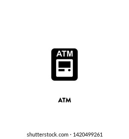 atm icon vector. atm sign on white background. 