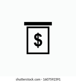 atm icon vector sign symbol isolated