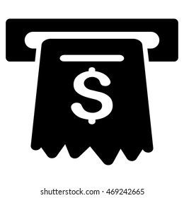ATM icon. Vector style is flat iconic symbol with rounded angles, black color, white background.
