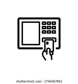 atm icon vector symbol template design trendy illustration signage clip art