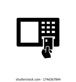 atm icon vector symbol template design trendy illustration signage clip art