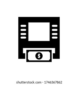 atm icon vector symbol template design trendy illustration signage clip art