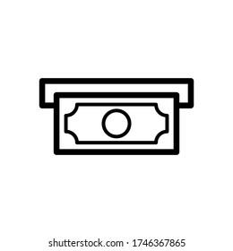 Zeichensymbensymbol für das atm Symbol Vorlage Design trendy Illustrationsklammer Kunst