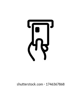 atm icon vector symbol template design trendy illustration signage clip art