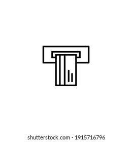 ATM icon vector for web, computer and mobile app