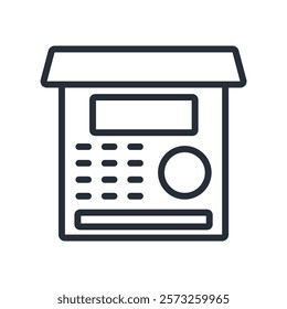 ATM icon. vector.Editable stroke.linear style sign for use web design,logo.Symbol illustration.