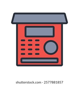 ATM icon. vector.Editable stroke.linear style sign for use web design,logo.Symbol illustration.