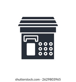 ícone atm. vetor.Sinal editável de estilo traço.linear para usar a ilustração web design,logo.Symbol.