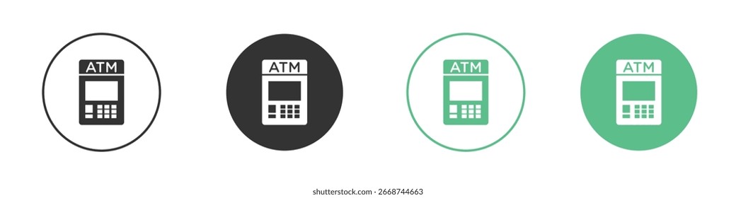 Atm icon for your website or app. eps10