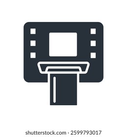 atm icons isolated on White Background. Flat style design