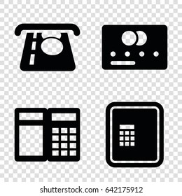 Atm icons set. set of 4 atm filled icons such as