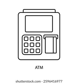 atm icons  symbol vector elements for infographic web