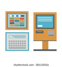 ATM icons vector illustration.