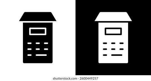 ATM icons vectors set in solid style.
