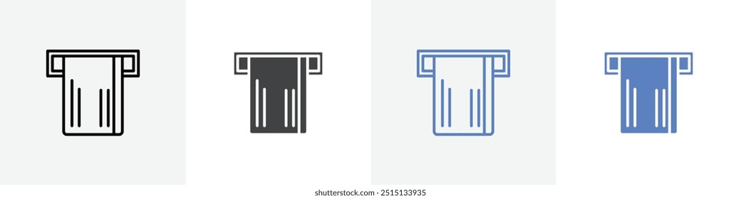 ícone de cartão de inserção atm vetor set use for web ui or app