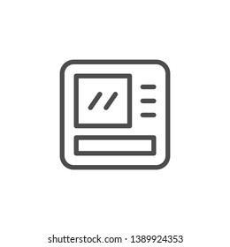 ATM interface line modern icon
