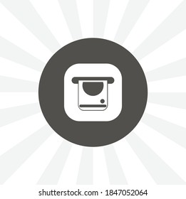 atm isolated solid vector icon
