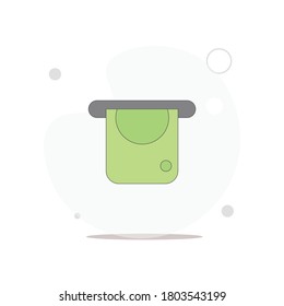ilustración plana vectorial aislada de atm en blanco