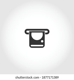 atm isolated vector icon, business element
