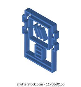 Atm isometric left top view 3D icon