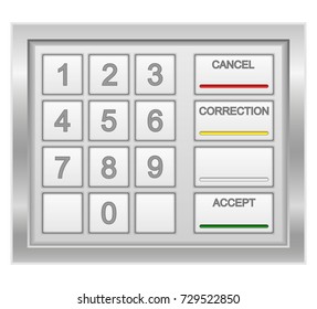 atm keyboard stock vector illustration isolated on white background
