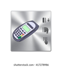 ATM keypad and POS-Terminal - simple icon