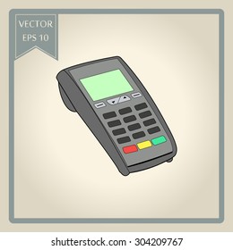 ATM keypad and POS-Terminal - simple icons 