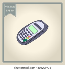 ATM keypad and POS-Terminal - simple icons 