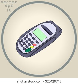 ATM keypad and POS-Terminal - simple icons