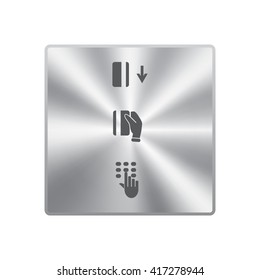 ATM keypad and POS-Terminal - simple icons of hand with credit card