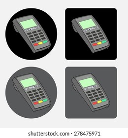 ATM keypad and Terminal - simple icons 