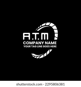 ATM letter logo creative design with vector graphic, ATM simple and modern logo.