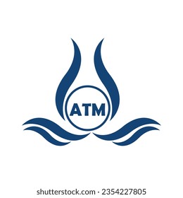 ATM letter logo design with white background in illustrator, ATM Monogram logo design for entrepreneur and business.
