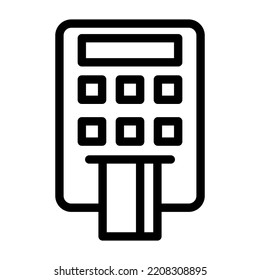 atm line icon illustration vector graphic