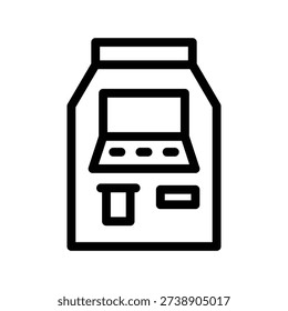 atm line icon illustration vector graphic. Simple element illustration vector graphic, suitable for app, websites, and presentations isolated on white background