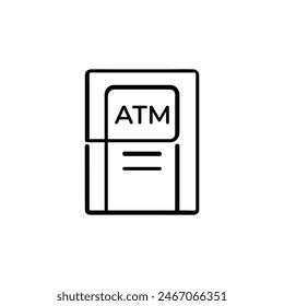 ATM Line Style Icon Design