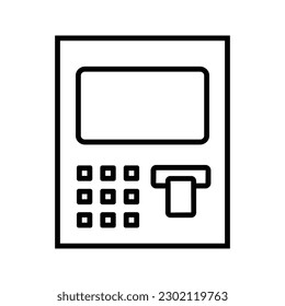 Atm linear icon. Modern outline Atm logo concept on white background. Suitable for use on web apps, mobile apps and print media.
