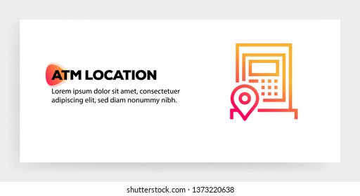 ATM LOCATION ICON CONCEPT