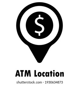 ATM location icon design vector graphic