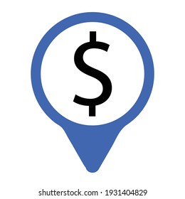 vector de diseño de icono de ubicación ATM