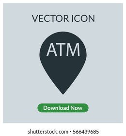 ATM location vector icon