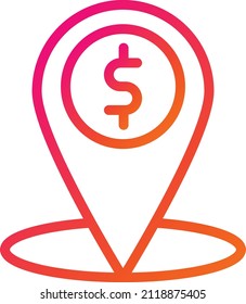 Atm location Vector Icon Design Illustration