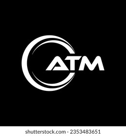 ATM Logo Design, Inspiration für eine einzigartige Identität. Modernes Eleganz und kreatives Design. Markieren Sie Ihren Erfolg mit dem Markieren dieses Logos.