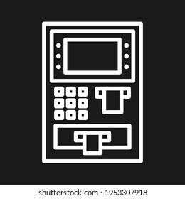 Atm, machine, bank, cash, money icon vector image. Can also be used for banking and finance. Suitable for use on web apps, mobile apps and print media.