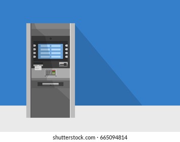 ATM machine in bank or office vector concept.
