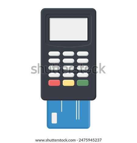 ATM Machine and Card Design. Shopping Payments. Vector Credit Card Illustration.