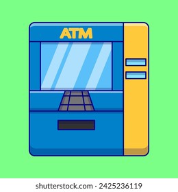 Atm Machine Cartoon Vector Icons Illustration. Flat Cartoon Concept. Suitable for any creative project.