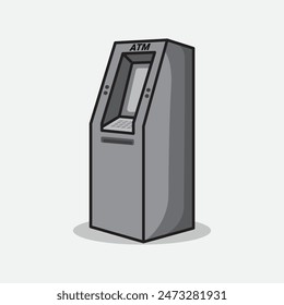 ATM Machine Cartoon Vector illustration. Vector Teller Machine. ATM Machine vector illustration
and icon for print and digital design