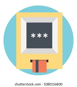 
Atm machine with credit card is secure transactions
